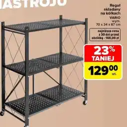Carrefour Regał składany na kółkach oferta