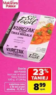 Carrefour SO FOOD kurczak w sosie tikka masala oferta