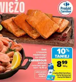 Carrefour Stek z łososia wędzonego na ciepło oferta