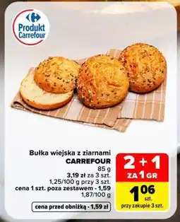 Carrefour Bułka wiejska z ziarnami CARREFOUR oferta
