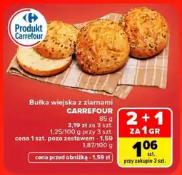 Carrefour Bułka wiejska z ziarnami oferta