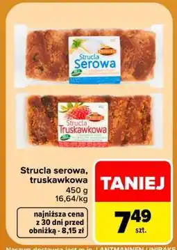 Carrefour Strucla serowa, truskawkowa oferta