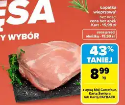 Carrefour łopatka wieprzowa oferta