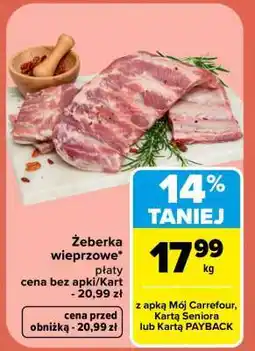 Carrefour Żeberka wieprzowe oferta
