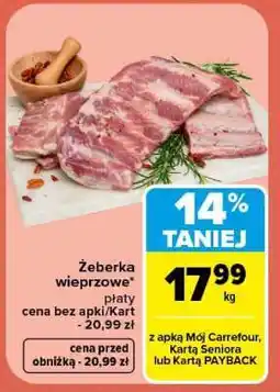 Carrefour Żeberka wieprzowe oferta