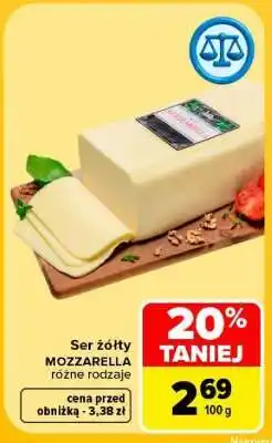 Carrefour Ser żółty MOZZARELLA oferta