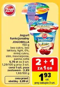 Carrefour Jogurt funkcjonalny JOGOBELLA oferta