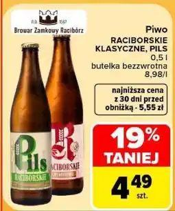 Carrefour Piwo RACIBORSKIE KLASYCZNE, PILS oferta