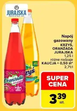 Carrefour Napój gazowany KRZYŚ oranżada JURAJSKA oferta