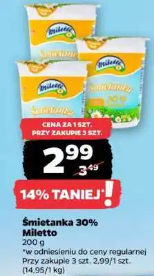 Netto Śmietanka 30% Miletto oferta