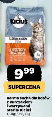 Netto Karma sucha dla kotów z kurczakiem i warzywami Sterile Kiciuś oferta