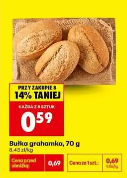Biedronka bułka grahamka 70 g oferta