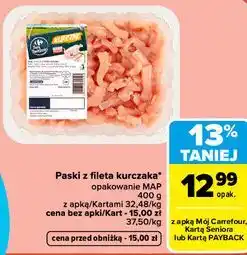 Carrefour Paski z fileta kurczaka Carrefour oferta