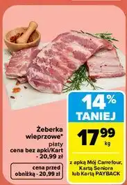 Carrefour Żeberka wieprzowe płaty oferta