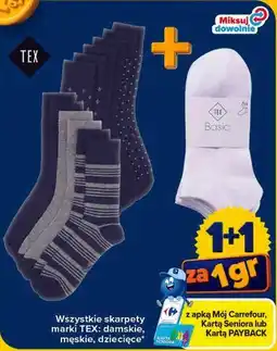 Carrefour Wszystkie skarpety marki TEX: damskie, męskie, dziecięce oferta