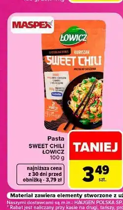 Carrefour Łowicz sweet chili pasta oferta