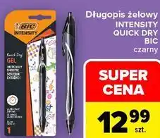 Carrefour Długopis żelowy INTENSITY QUICK DRY BIC czarny oferta
