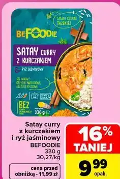 Carrefour Satay curry z kurczakiem i ryż jaśminowy BEFOODIE oferta