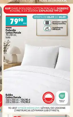 Biedronka Wendre Poduszka i Kołdra Cotton Percale oferta