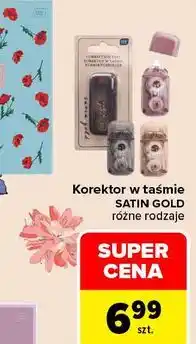 Carrefour Korektor w taśmie Interdruk Satin Gold oferta