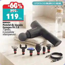 Biedronka Pistolet do masażu Gymgun Fit 2.0 Gymtastic, 7 głowic, 6 poziomów intensywności oferta