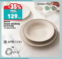 Biedronka Zestaw obiadowy na 4 osoby 12 elementów Ambition oferta