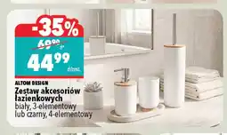 Biedronka Zestaw akcesoriów łazienkowych biały 3-elementowy Altom Design oferta