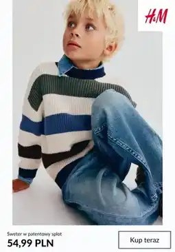 H&M Sweter w patentowy splot H & M oferta