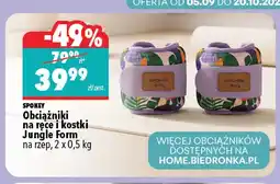 Biedronka Obciążniki na ręce i kostki Jungle Form na rzep 2x0,5 kg Spokey oferta