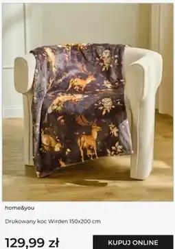 Home&You Drukowany koc Wirden 150x200 cm Home & You oferta
