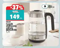 Biedronka Czajnik elektryczny szklany HD9339/80 1,7 l Philips oferta