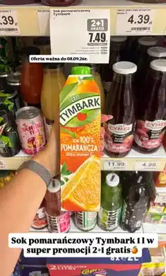 Dino Sok 100% pomarańcza Tymbark oferta