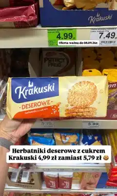 Dino Herbatniki deserowe z cukrem Krakuski oferta