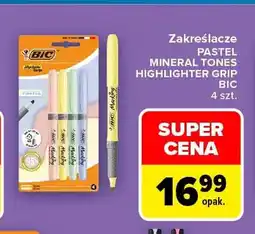 Carrefour Zakreślacze Pastel Mineral Tones Highlighter Grip BIC oferta