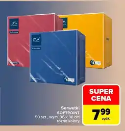 Carrefour Serwetki Softpoint Paw 38x38 cm oferta