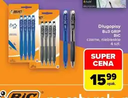 Carrefour Długopisy Bu3 Grip BIC niebieskie oferta
