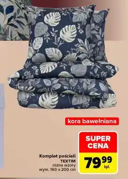Carrefour Komplet pościeli Textim 160x200 cm oferta