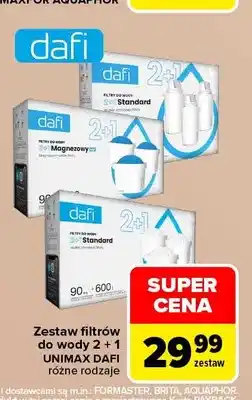 Carrefour Zestaw filtrów do wody 2+1 Unimax Dafi oferta
