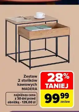 Carrefour Zestaw 2 stolików kawowych Madera oferta
