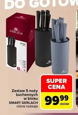 Carrefour Zestaw 5 noży kuchennych w bloku Smart Gerlach oferta