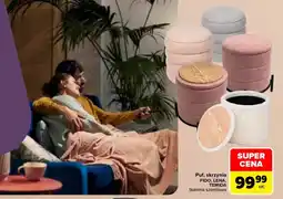 Carrefour Puf skrzynia Fido tkanina szenilowa oferta