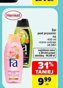 Carrefour Żel pod prysznic Fa Soft Pink Jasmine & Oil oferta