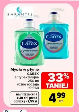 Carrefour Mydło w płynie antybakteryjne Carex Aloe Vera oferta