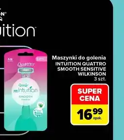 Carrefour Maszynki do golenia Intuition Quattro Smooth Sensitive Wilkinson Sword oferta