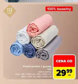 Carrefour Prześcieradło z gumką Tex 90x200 cm oferta