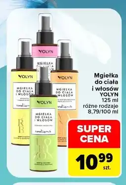 Carrefour Mgiełka do ciała i włosów Yolyn oferta