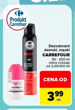 Carrefour Dezodorant damski, męski Carrefour oferta