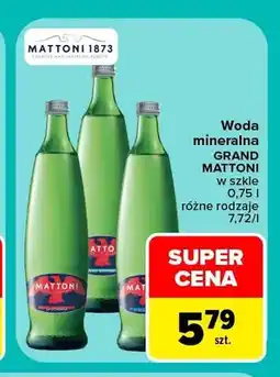 Carrefour Woda mineralna Grand Mattoni w szkle oferta