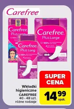 Carrefour Wkładki higieniczne Carefree oferta