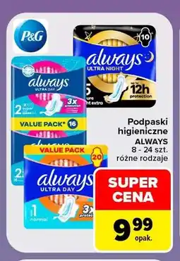 Carrefour Podpaski higieniczne Always oferta